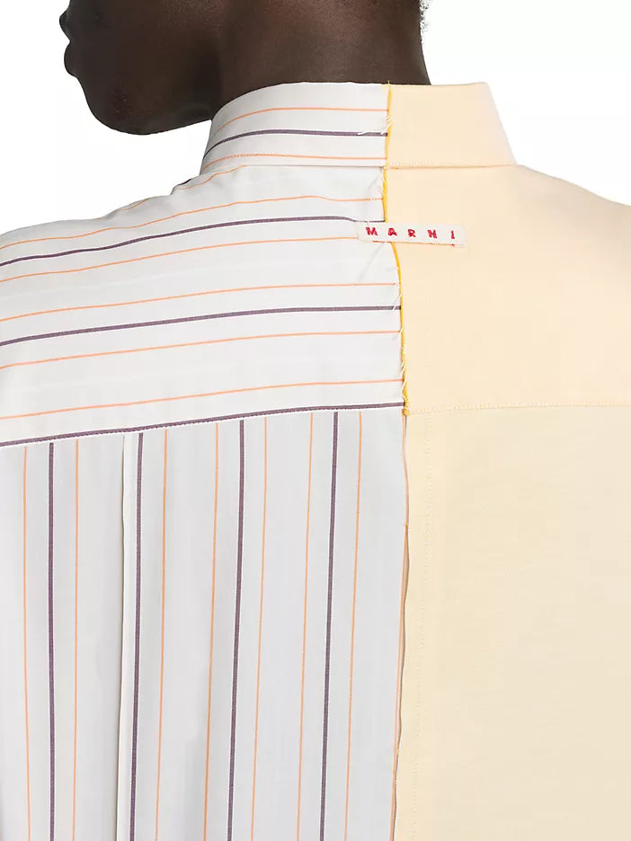 Marni Striped Poplin Shirt Ivory