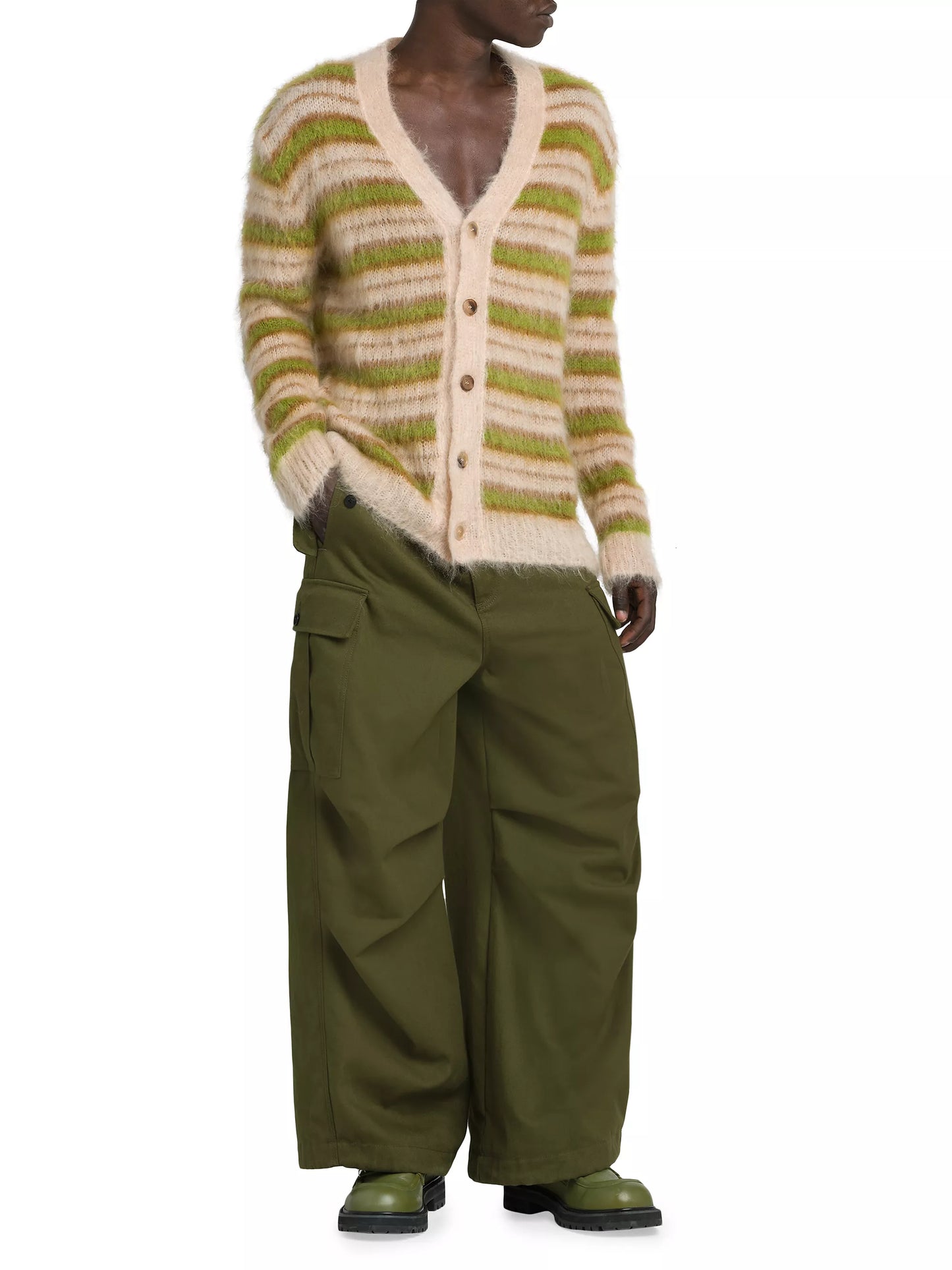 Marni V-Neck Mohair Cardigan