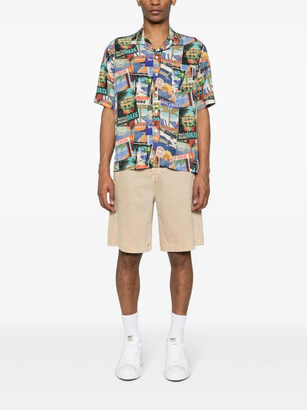 Rhude Postcard Silk Shirt