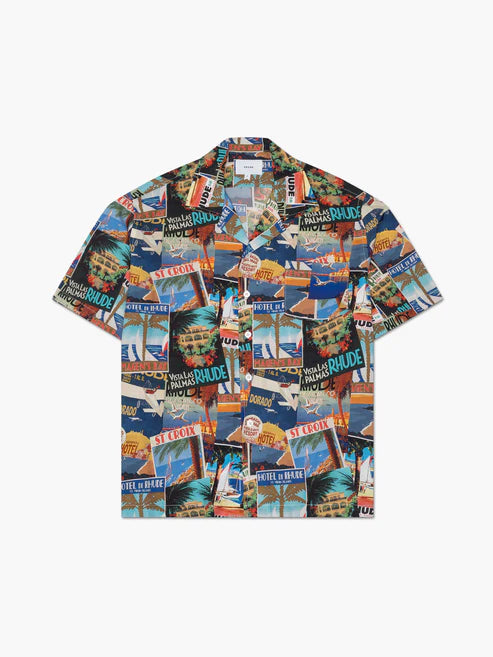 Rhude Postcard Silk Shirt