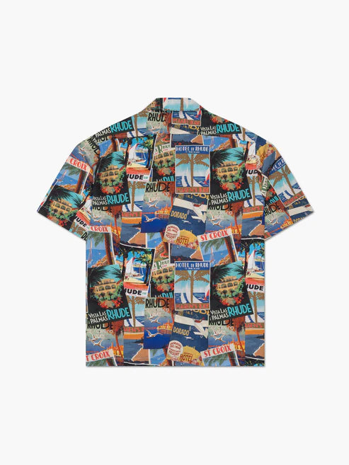 Rhude Postcard Silk Shirt