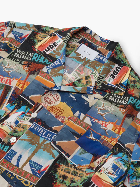 Rhude Postcard Silk Shirt