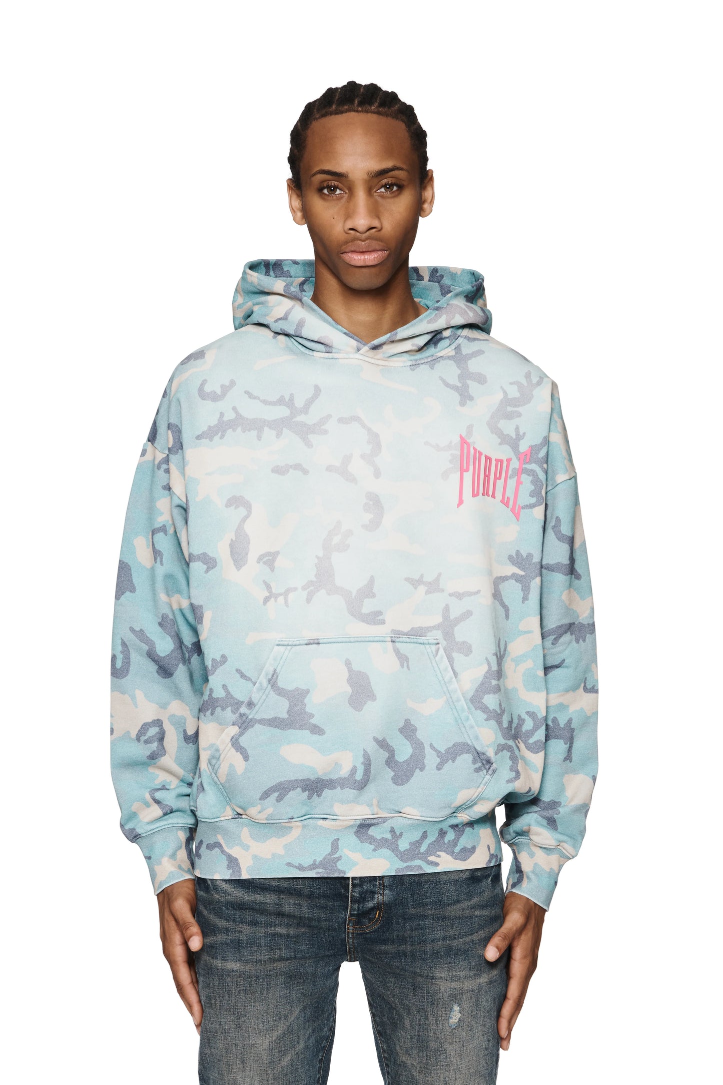 Purple Brand Faded Camo Hoodie