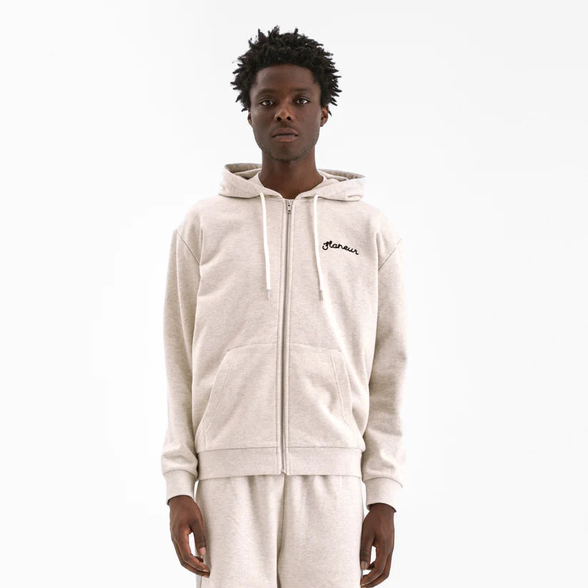 Flaneur Signature Zip-Up Hoodie