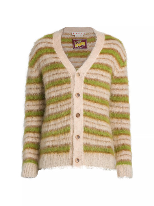 Marni V-Neck Mohair Cardigan