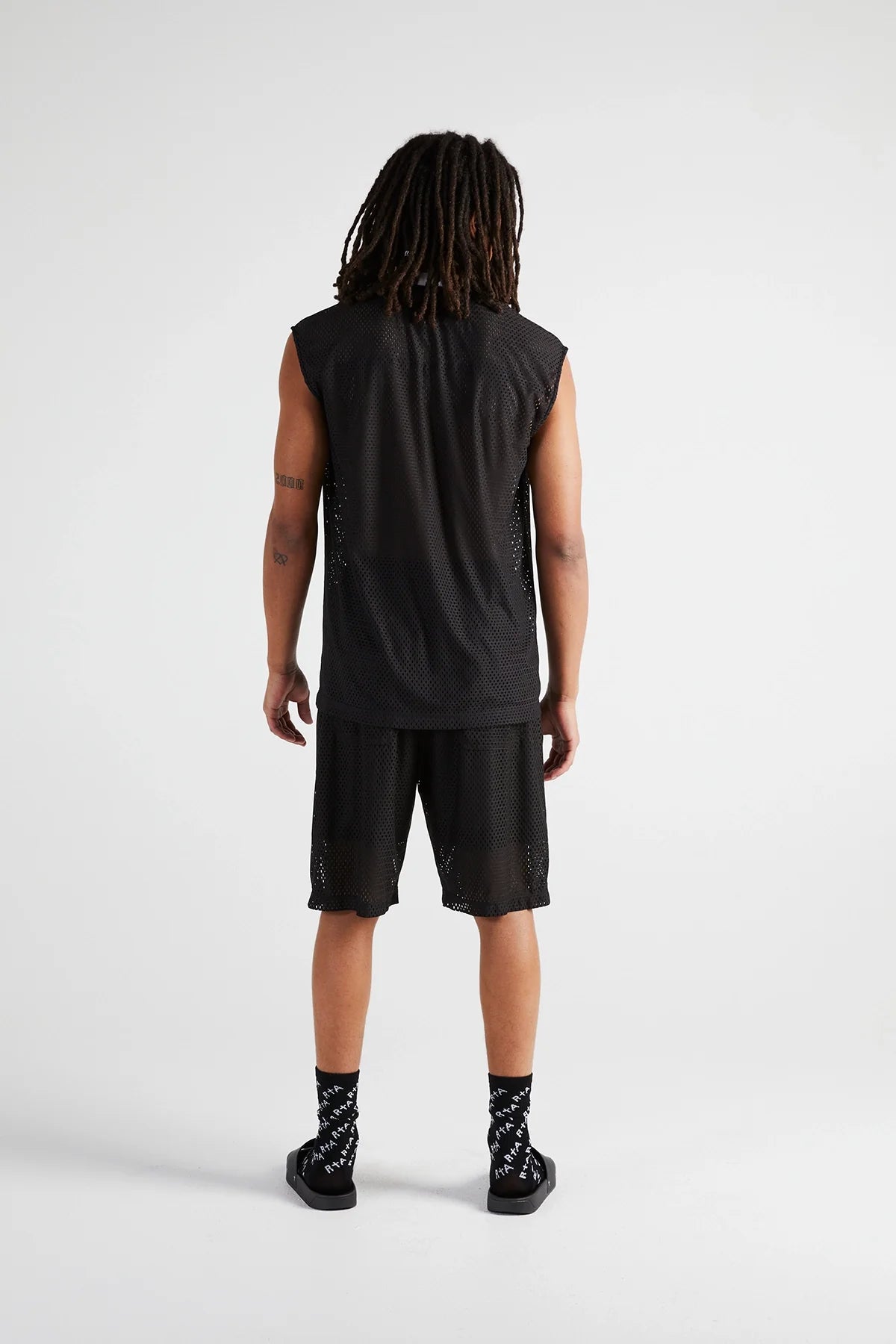 RtA Sleeveless Mesh Tee Black