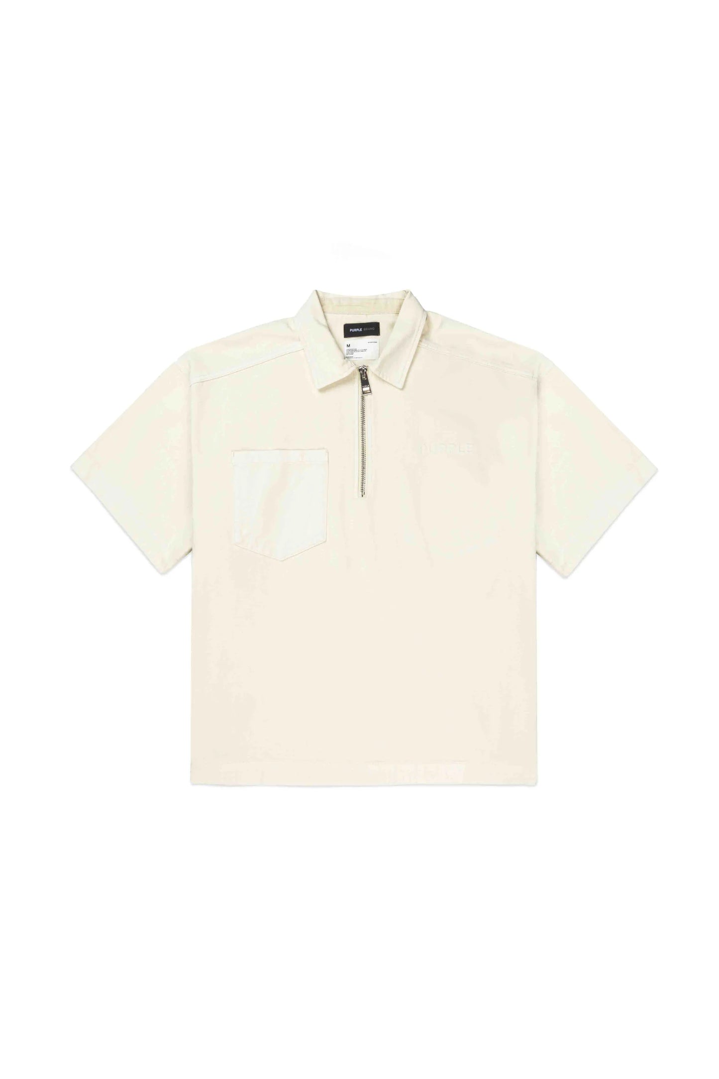 Purple Brand Oversize SS Zip Polo