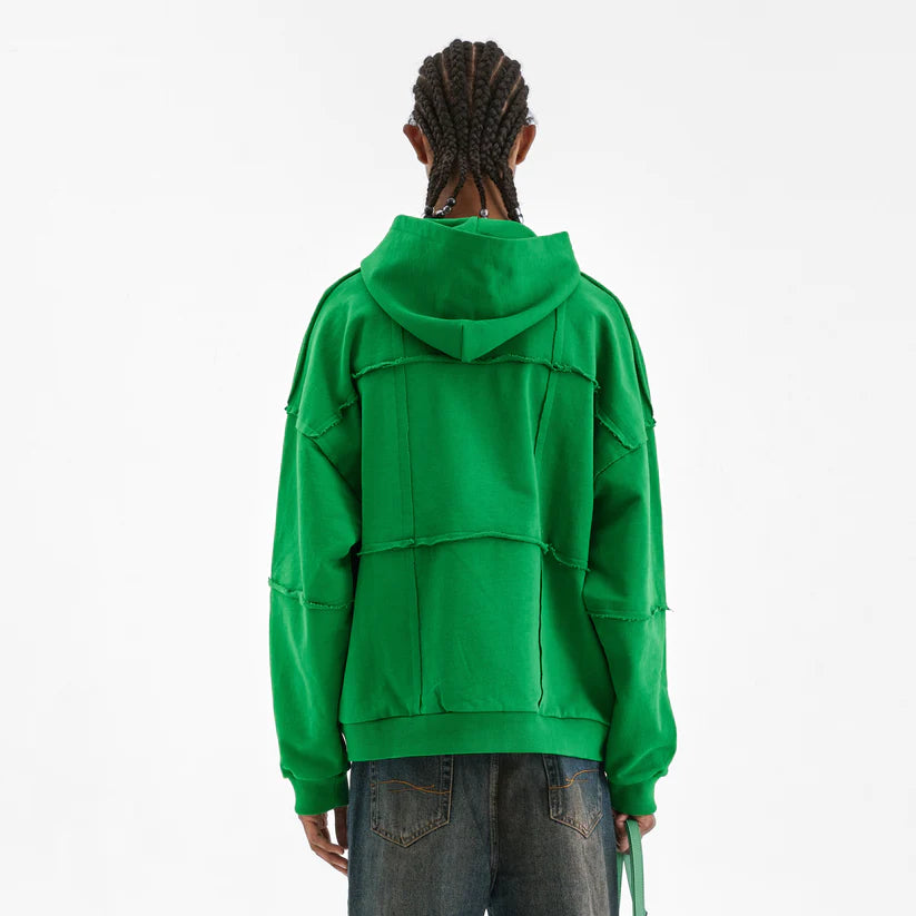 Flaneur Cut and Sew Zip-Up Hoodie